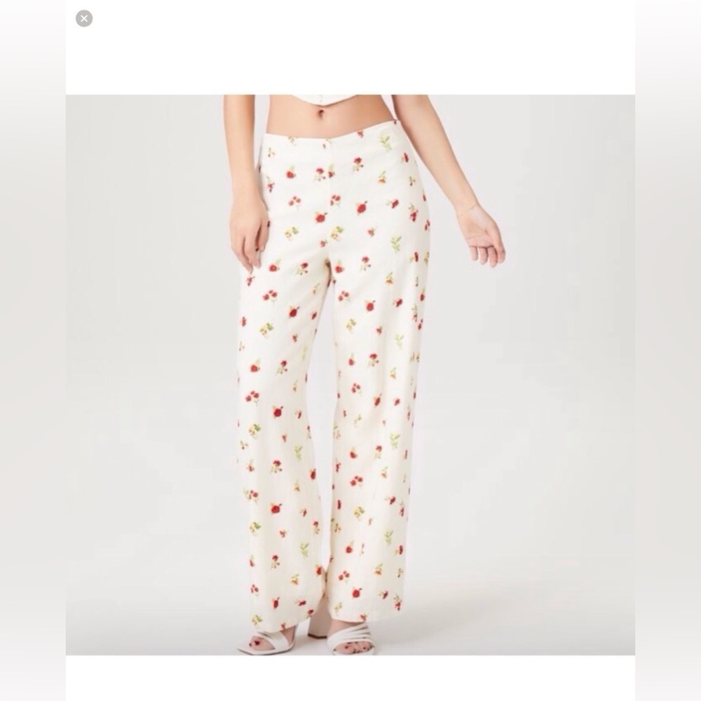 Forever 21 Linen Floral Pants - Picture 6 of 11
